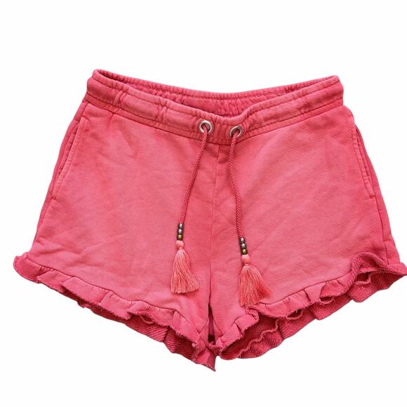 PAIGE Amandine Shorts S Pink Faded Watermelon Tassel Colorful Preppy Comfort NWT - Picture 1 of 9